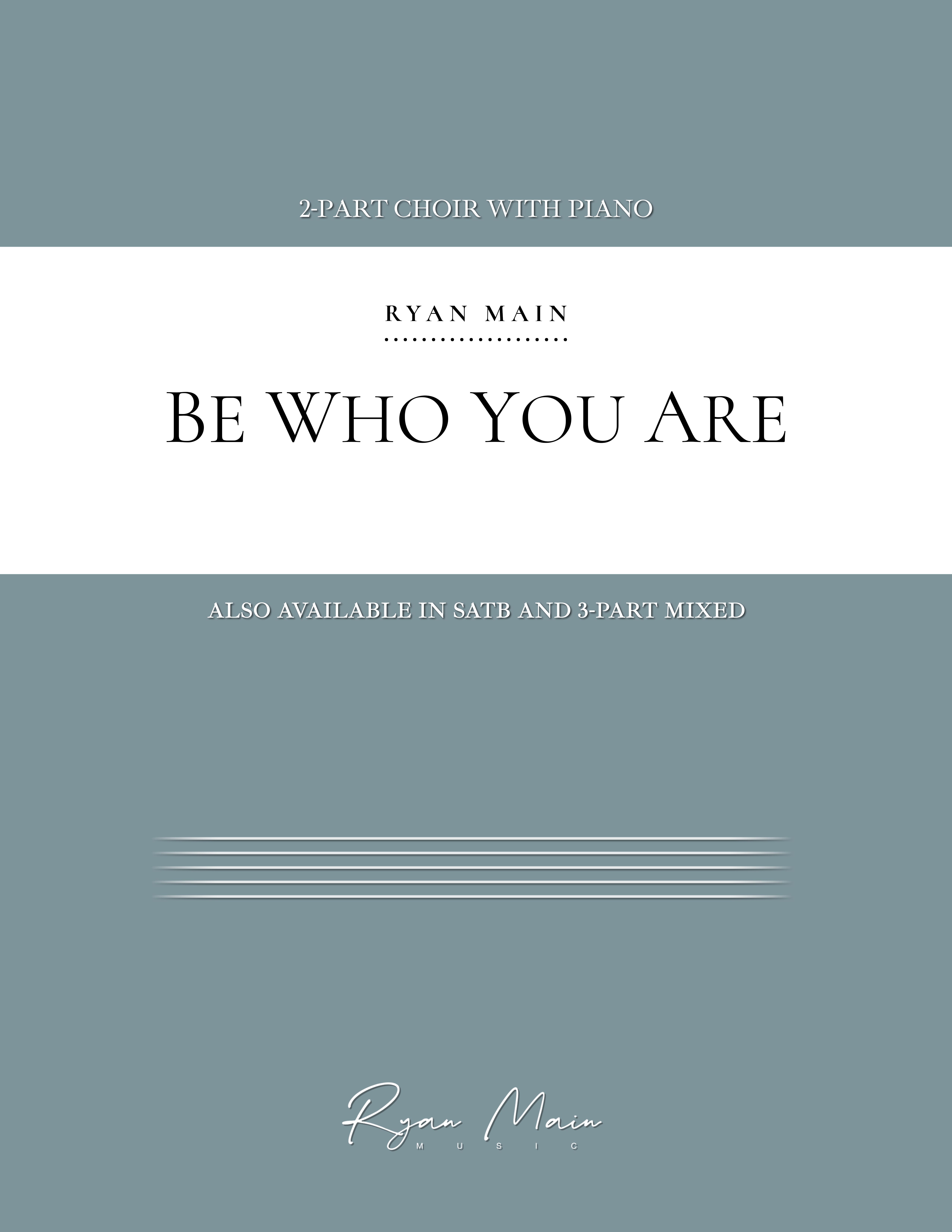 Be Who You Are band sheet music cover