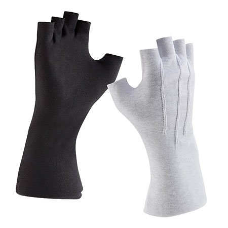 Fingerless Long-wristed Cotton Gloves  Black choral sheet music